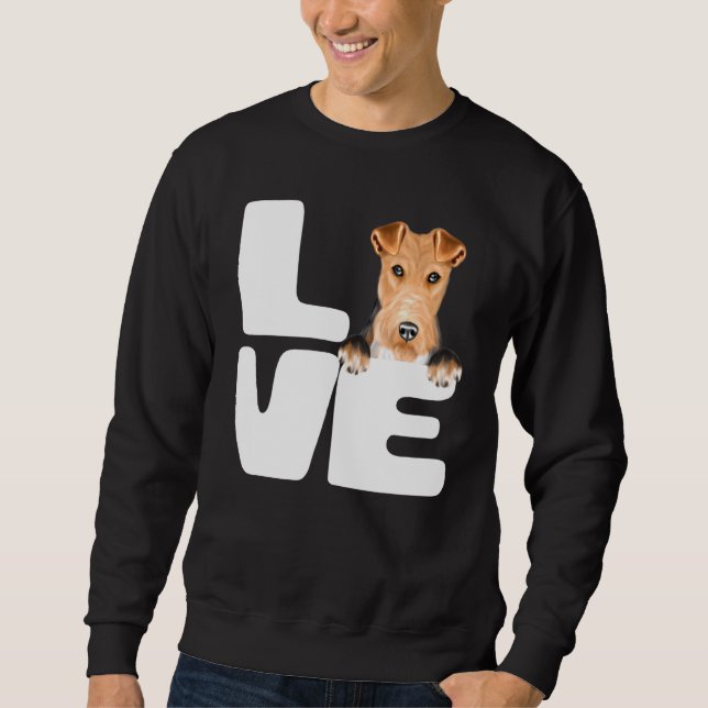 Sudadera Amo Mi Perro Fox Terrier De Wire (Anverso)