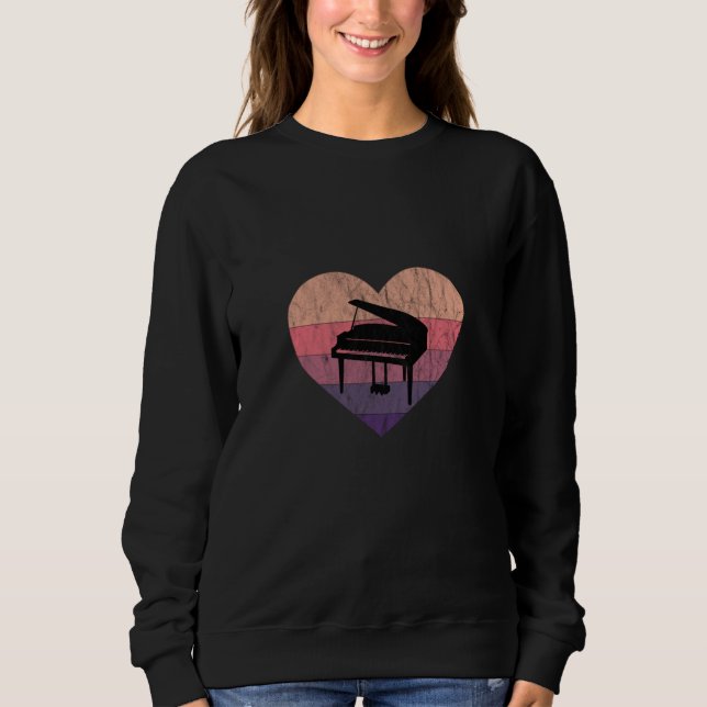 Sudadera Amo mi piano de cola (Anverso)