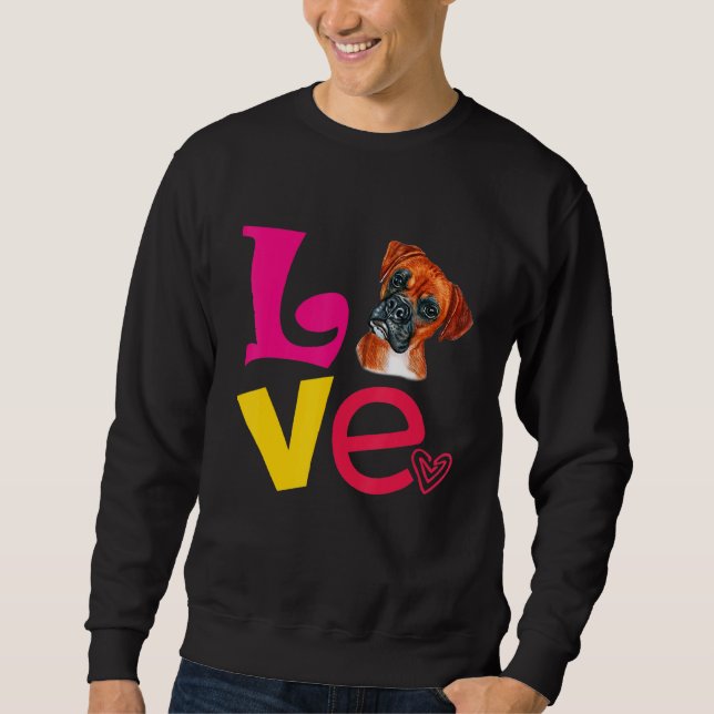 Sudadera Amo Mi Raza De Perro Boxer (Anverso)