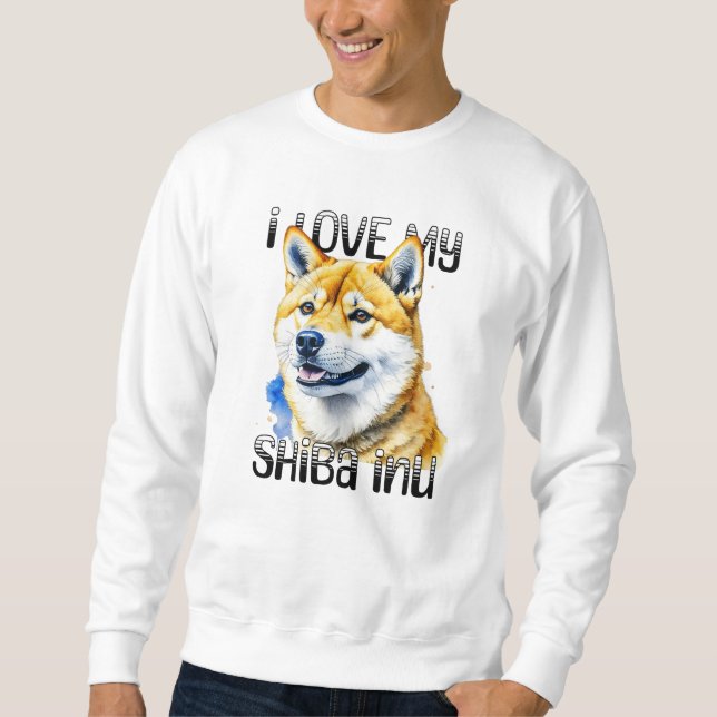 Sudadera Amo Mi Shiba Inu | Propietario de perros (Anverso)