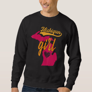 Sudadera Amo Michigan Hogar Chica de Michigan Michigander D