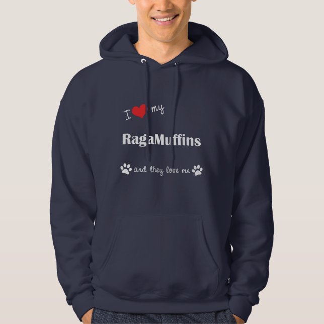 Sudadera Amo mis RagaMuffins (los gatos múltiples) (Anverso)