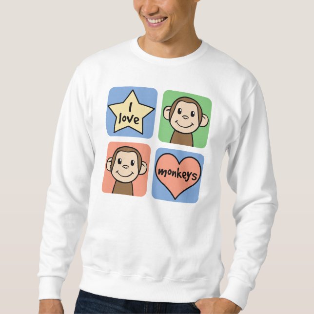 Sudadera Amo monos (Anverso)