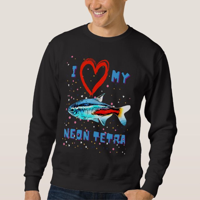 Sudadera Amo Neon Tetras Live Fish Blue Neon Tetra (Anverso)