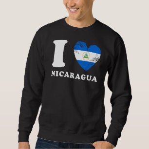 Sudadera Amo Nicaragua Bandera Corazón Nicaragua