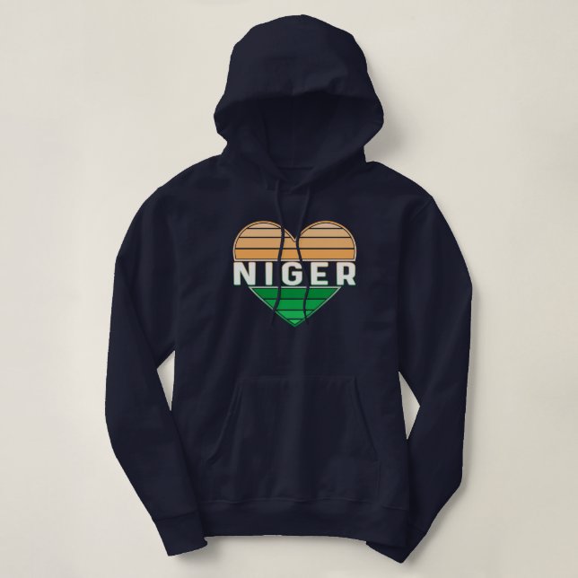 Sudadera Amo Níger, corazón nigerino (Diseño del anverso)