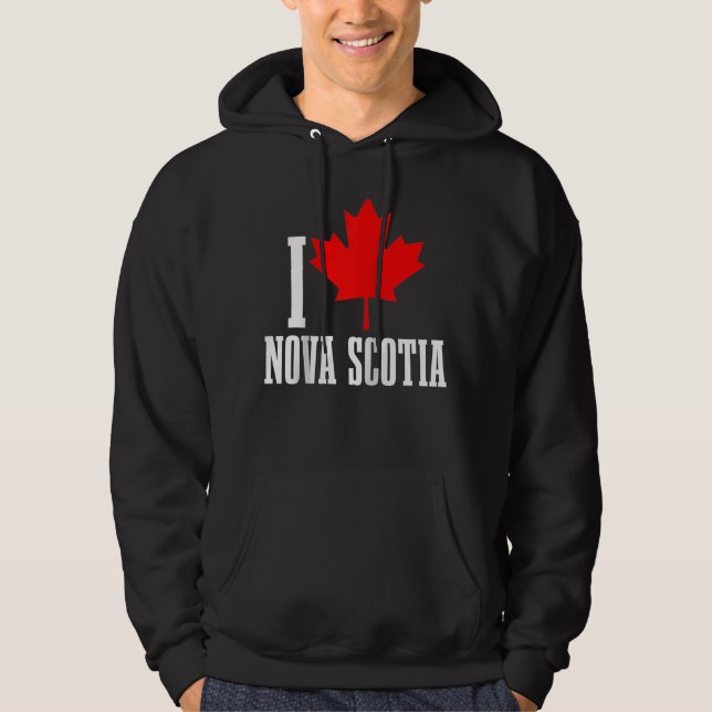 Sudadera Amo Nueva Escocia Maple Leaf Canadá Bandera canadi (Anverso)