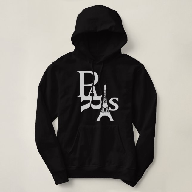 Sudadera Amo París - Torre Eiffel - Francia Hoodie Pullo (Diseño del anverso)