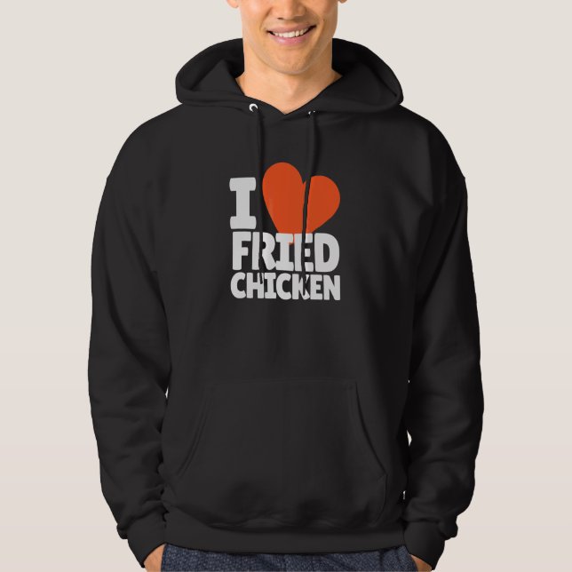 Sudadera Amo Pollo Frito Corazón Pollo Frito (Anverso)