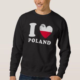Sudadera Amo Polonia Bandera del Corazón Polonia
