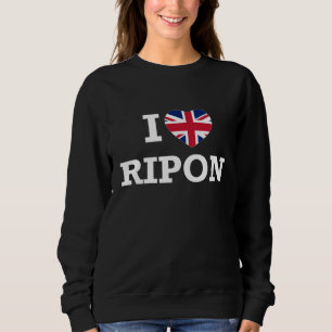 Sudadera Amo Ripon Inglaterra Unión Bandera Corazón Inglés