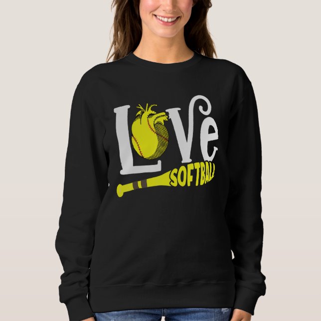 Sudadera Amo Softball Heartball Ball Game Coach (Anverso)