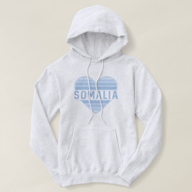 Sudadera Amo Somalia, corazón somalí (Diseño del anverso)