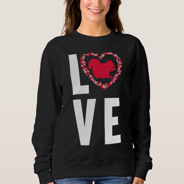 Sudadera Amo Squirrel Bosque Animal Rodent Fans Mascota Aco (Anverso)
