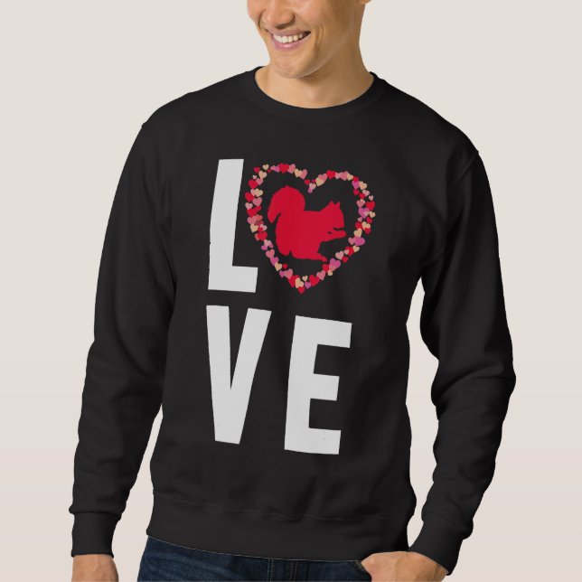 Sudadera Amo Squirrel Bosque Animal Rodent Fans Mascota Aco (Anverso)