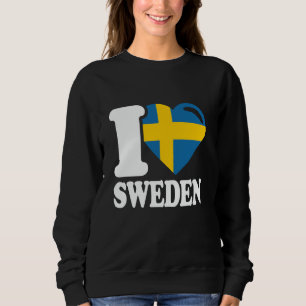 Sudadera Amo Suecia País De Origen Bandera Sueca Suecia