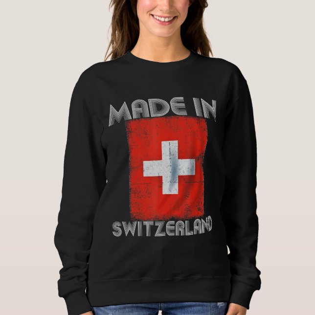 Sudadera Amo Suiza Es En Mi Nación De Bandera Suiza Dna (Anverso)