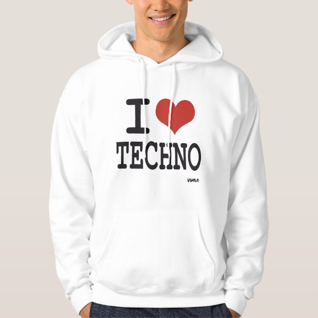 Sudadera Amo techno (Anverso)