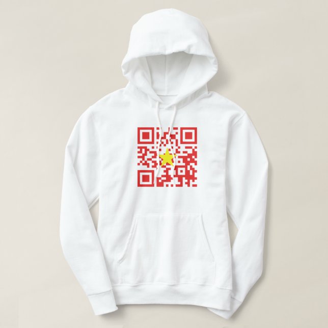 Sudadera Amo Vietnam (Tôi Yêu Viene Nam) Marca QR Código (Diseño del anverso)