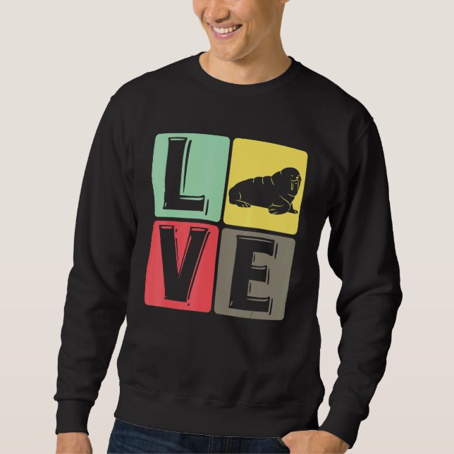 Sudadera Amo Walrus Cute Marine Animals (Anverso)