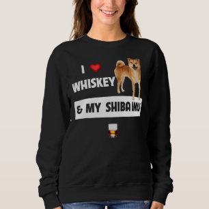 Sudadera Amo Whiskey Y Mi Papá Noel Shiba Inu Perro 1