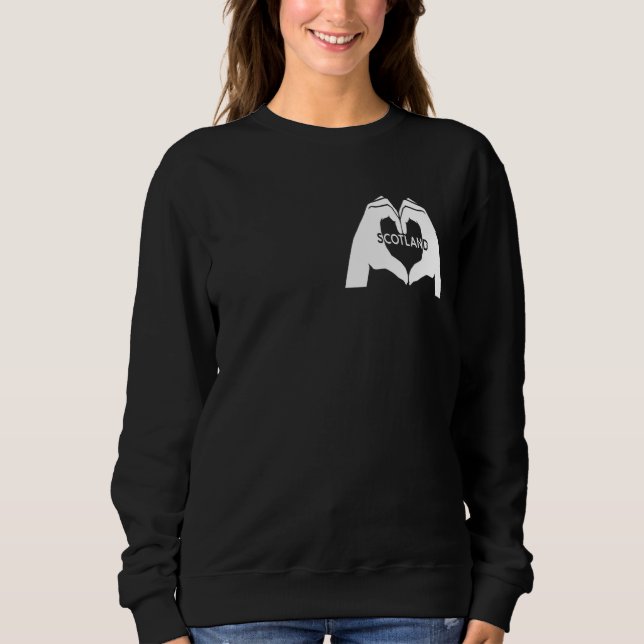Sudadera Amor A Las Manos Del Corazón De Escocia (Anverso)