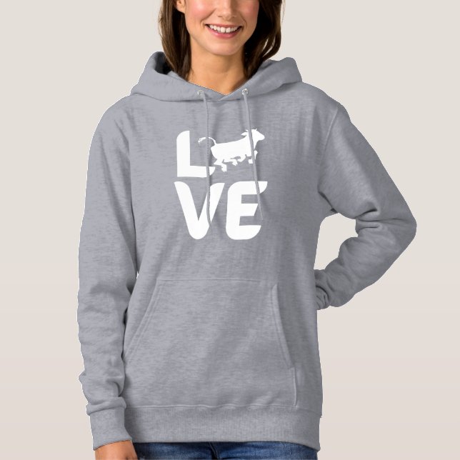 Sudadera Amor a vaca como O (Anverso)