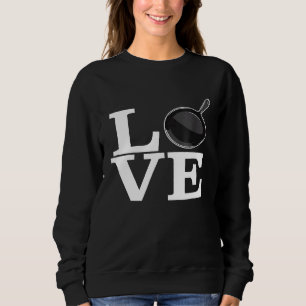 Sudadera Amor al hierro fundido Cocinar Camisas Frying Pan 