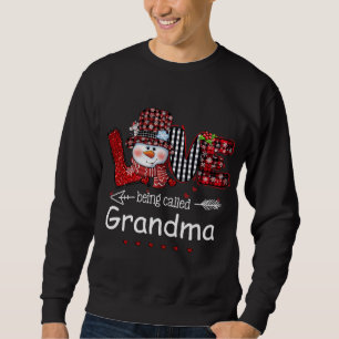 Sudadera Amor al ser llamada Abuela Navidades Snowman Red P