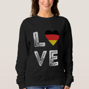 Sudadera Amor Alemania Corazón Bandera Alemana Roots Deutsc