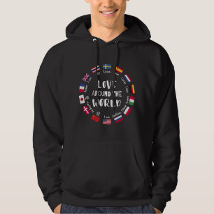 Sudadera Amor alrededor de idiomas del mundo