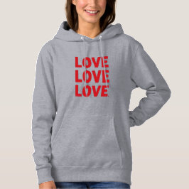 Sudadera Amor Amor Amor – Tipografía Negrita de San Valentí