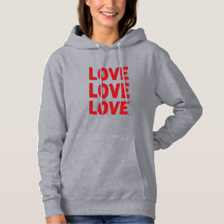 Sudadera Amor Amor Amor – Tipografía Negrita de San Valentí