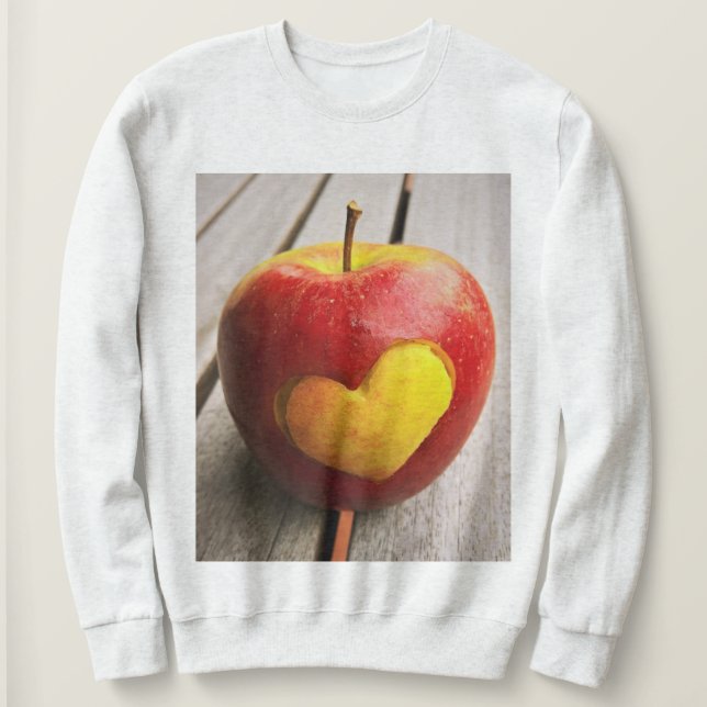 Sudadera "Amor Apple" Foto Cute. ¡Hazte con una en Zazzle (Anverso del diseño)