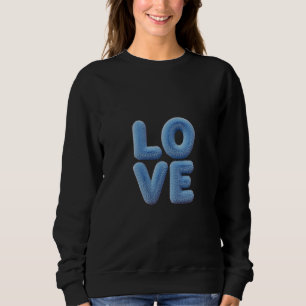 Sudadera Amor Azul Esponjoso Nubes de Abrazos en Azul Sensa