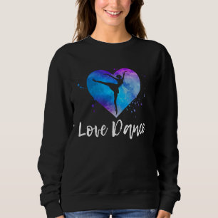 Sudadera AMOR BAILE Bailarina de ballet Corazón de niña Muj