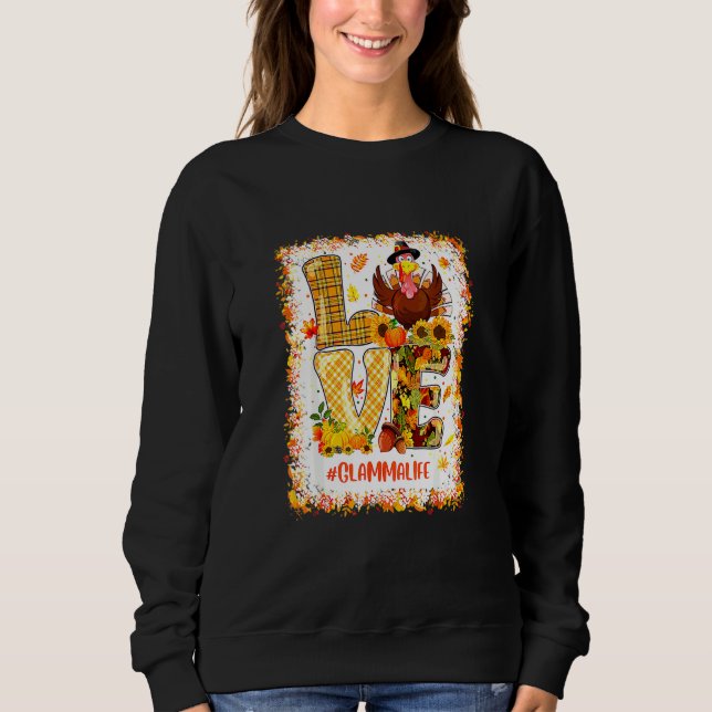 Sudadera Amor Blanqueado Glamma Vida Pavo Otoño Otoño Acció (Anverso)