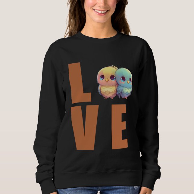 Sudadera Amor Budgie Mamá Budgerígar Perico Pájaro  1 (Anverso)