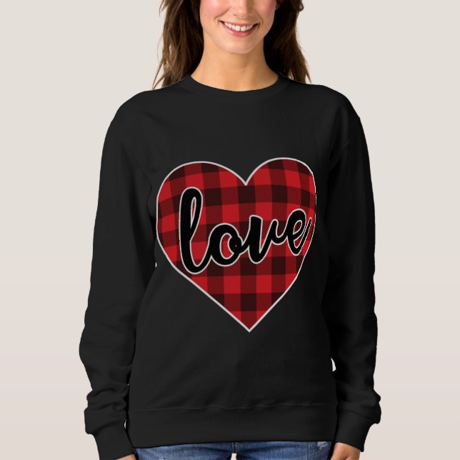 Sudadera Amor Búfalo Corazón Navidades Cosy Pat de Invierno (Anverso)