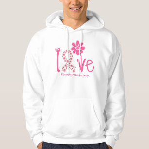 Sudadera AMOR Cáncer de Mama De Cinta Rosa De Girasol Awa