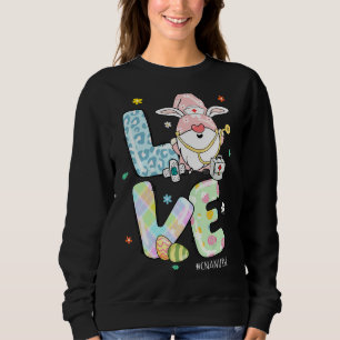 Sudadera Amor Cna Enfermera Vida Gnome Stethoscope Leopard 