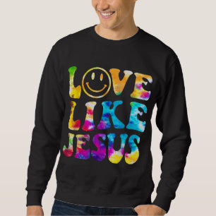 Sudadera Amor Como Jesús Tie Dye Fe Cristiano Jesús Hombres