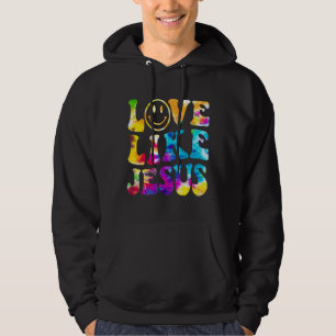 Sudadera Amor Como Jesús Tie Dye Fe Cristiano Jesús Hombres