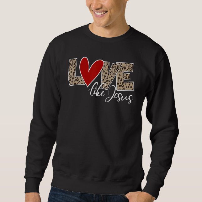 Sudadera Amor Como La Impresión Del Leopardo De Jesús (Anverso)