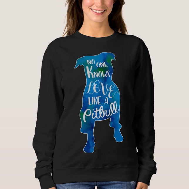 Sudadera Amor Como Una Pitbull Azul (Anverso)