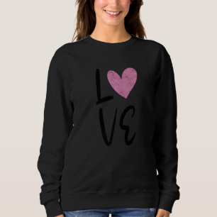 Sudadera Amor con El día de San Valentín de corazón rosado 
