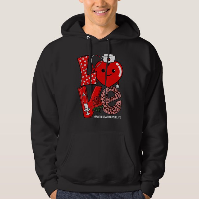 Sudadera Amor Corazón Estetioscopio Madre Nacimiento Vida V (Anverso)