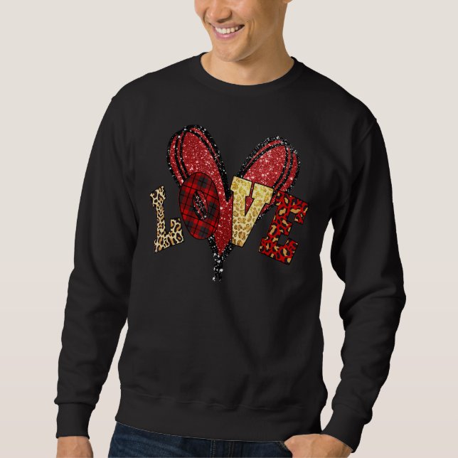 Sudadera Amor Corazón Leopardo Buffalo Pintado Pareja Coinc (Anverso)