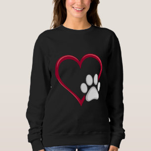 Sudadera Amor Corazón Perro Pata Día de San Valentín Amante