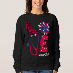 Sudadera Amor Corazón Stethoscope Vida De Enfermeras 4 De J